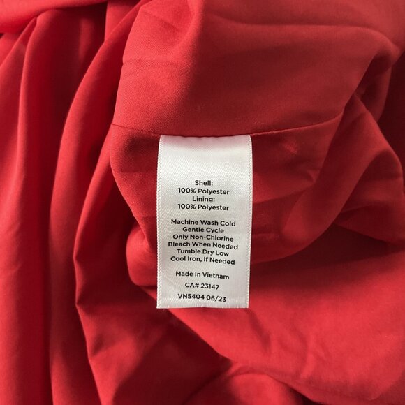 Talbots Dress Womens Sz 16 Red Lace Overlay Sweetheart Neckline Event Wedding - Picture 11 of 13